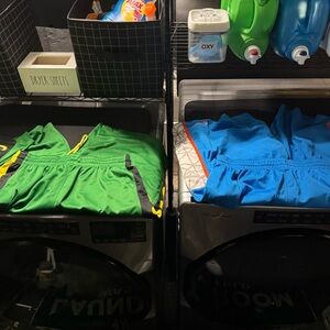 Nike Green and Blue Athletic Shorts